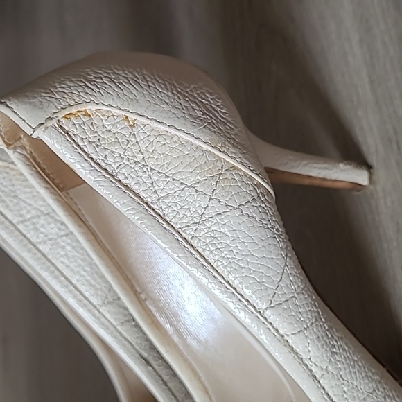 Dior bumblebee Prep Toe Grained Calksin Heels Sandals - Size 38 EUR - Picture 6 of 12